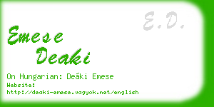 emese deaki business card