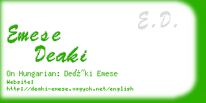 emese deaki business card